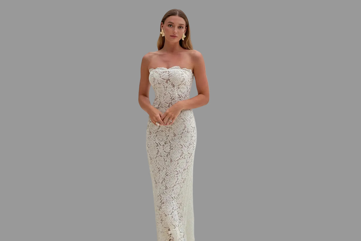 Lace Hollowed Maxi Dress