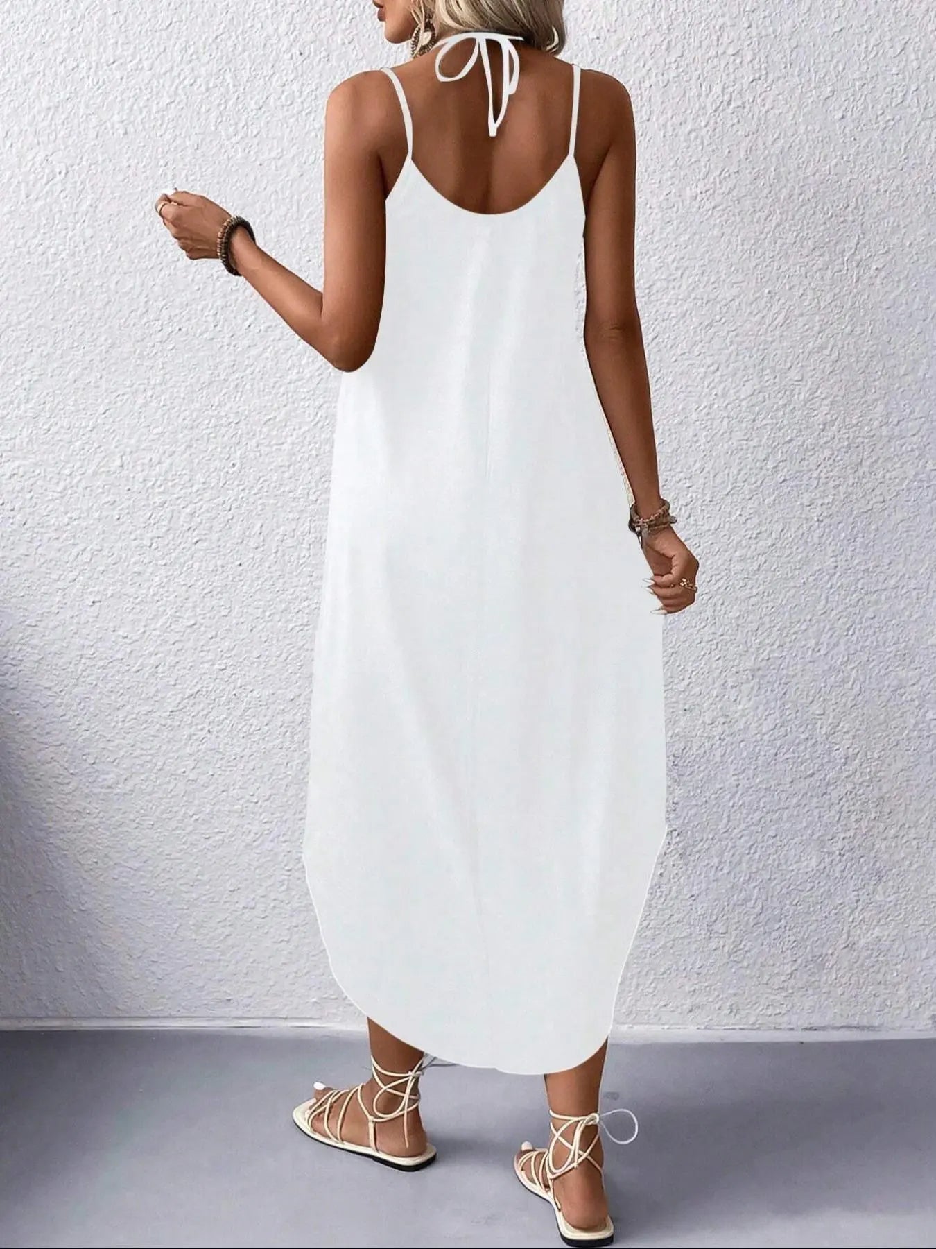 Women'S Plain Cami Dress, Casual Sleeveless Dress for Party Holiday Vacation, Ladies Clothes for Spring & Fall